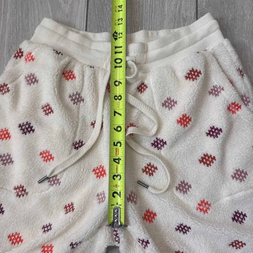 Daily Practice Anthropologie Fleece Embroidered Joggers Lounge Pants PJs Size XS
